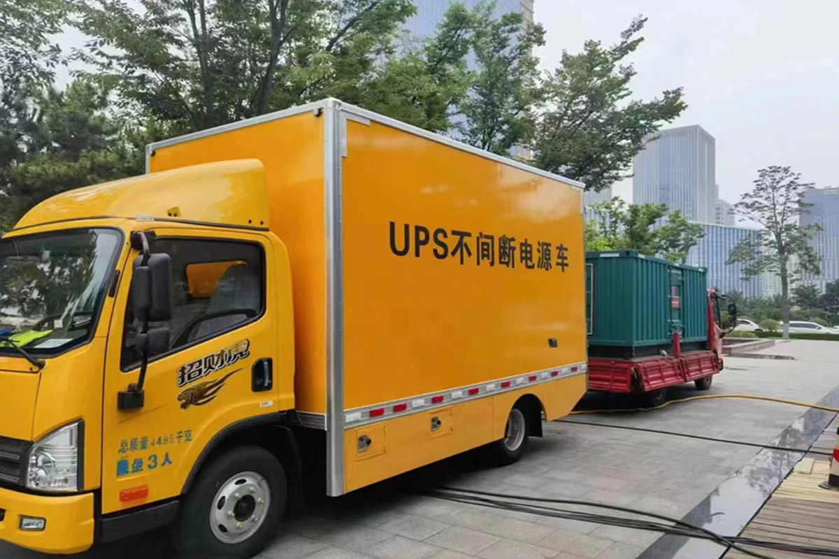 泉州发电机租赁施工现场