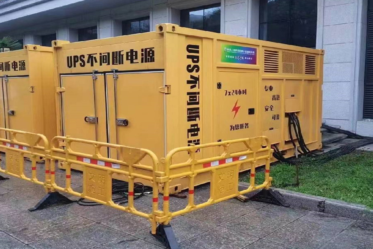 泉州发电机租赁施工现场